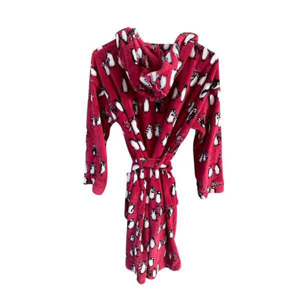 Vera Bradley Womens Size Small Medium Robe Penguins Cabernet Fleece Bath Shower - Picture 3 of 3